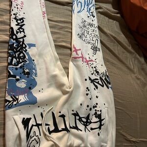 Men's Graphic Print Sweater - White